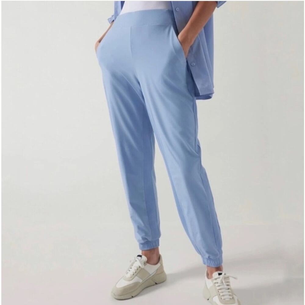 Athleta Brooklyn Lined Joggers Light Blue 6 Tall  Description: